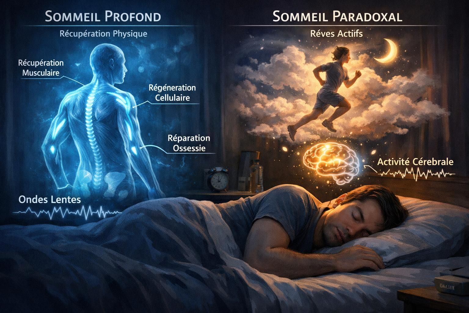 découvrez les différentes phases du sommeil essentielles pour une récupération physique optimale et améliorez votre bien-être grâce à un repos de qualité.